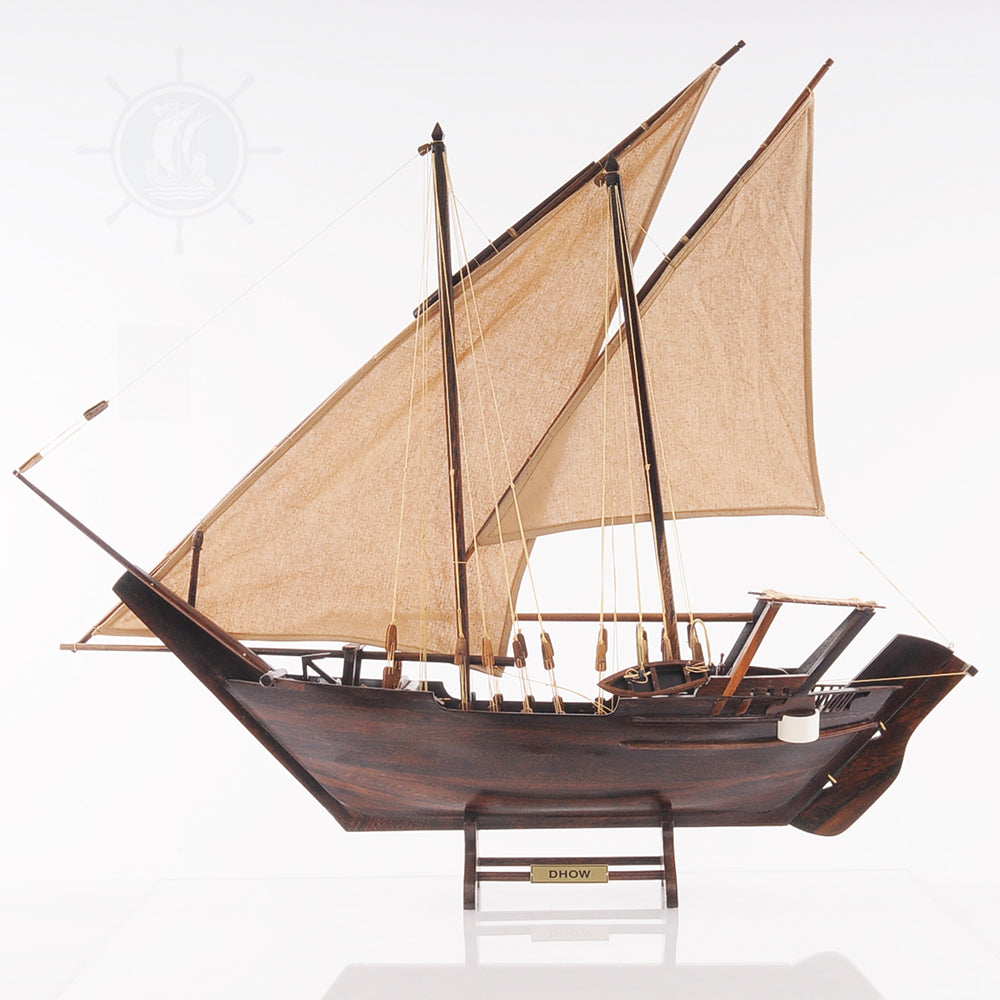 DHOW MODEL BOAT MEDIUM L77 | Museum-quality | Fully Assembled Wooden Model boats For Wholesale