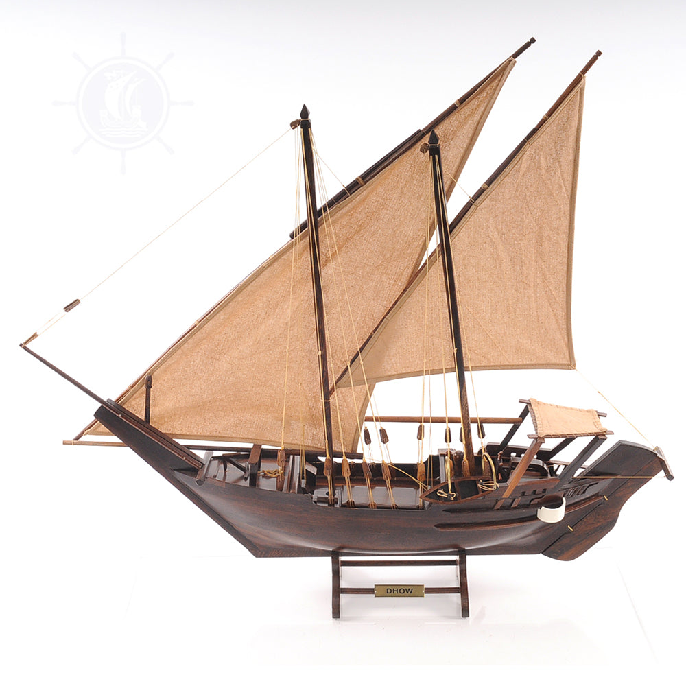 DHOW MODEL BOAT MEDIUM L77 | Museum-quality | Fully Assembled Wooden Model boats For Wholesale