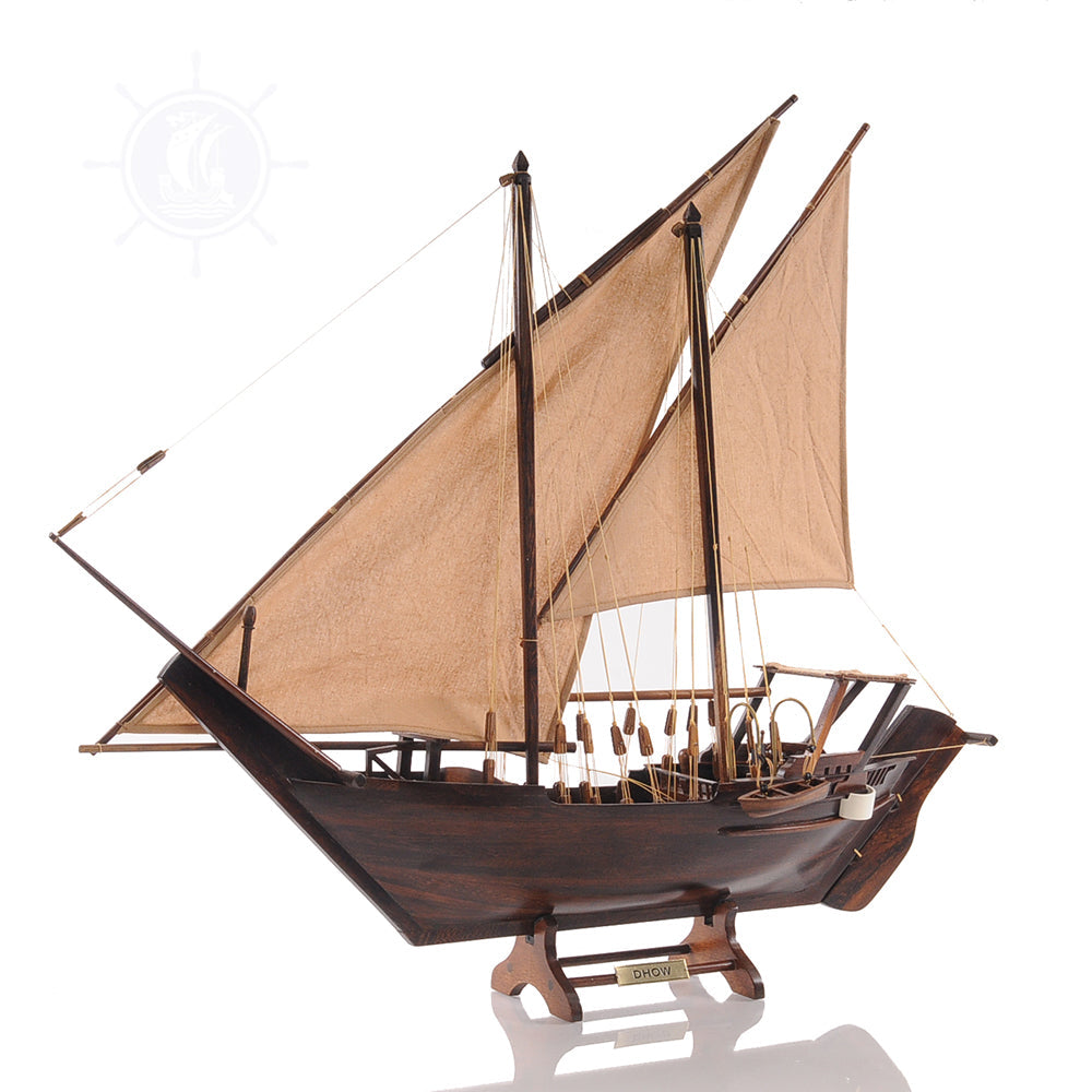 DHOW MODEL BOAT MEDIUM L77 | Museum-quality | Fully Assembled Wooden Model boats For Wholesale