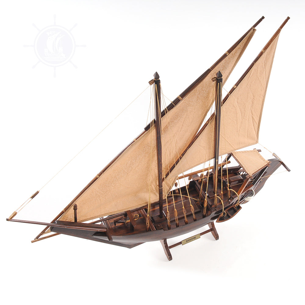 DHOW MODEL BOAT MEDIUM L77 | Museum-quality | Fully Assembled Wooden Model boats For Wholesale