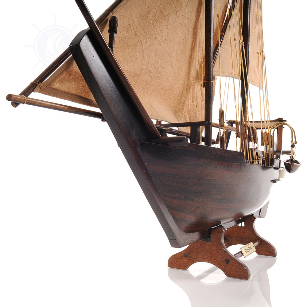 DHOW MODEL BOAT MEDIUM L77 | Museum-quality | Fully Assembled Wooden Model boats For Wholesale