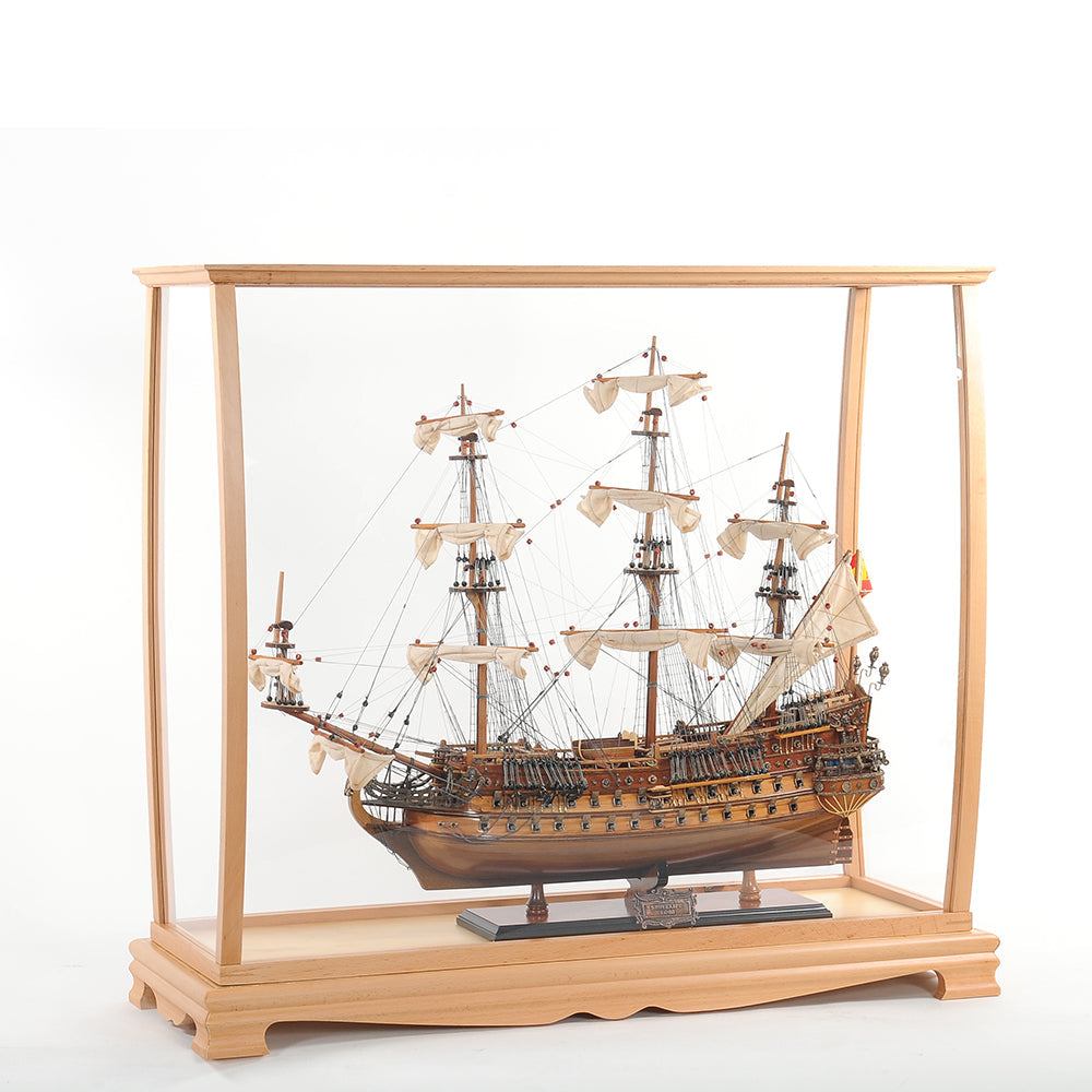 DISPLAY CASE FOR L60 SHIP LARGE UNPAINT (NO LEG) | HIGH QUALITY DISPLAY CASE FOR MODEL SHIP | Multi sizes and style available For Wholesale