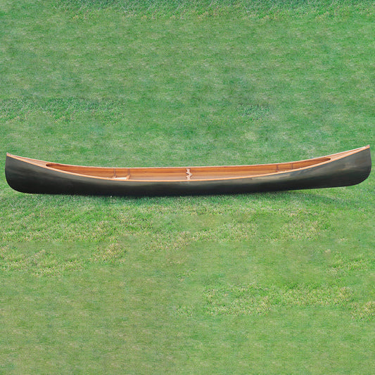 SKEENA CANOE DARK FINISH 18' | Wooden Kayak |  Boat | Canoe with Paddles for fishing and water sports