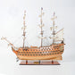 HMS VICTORY MODEL SHIP 56L WITH DISPLAY CASE XL NO GLASS | Museum-quality | Fully Assembled Wooden Ship Models