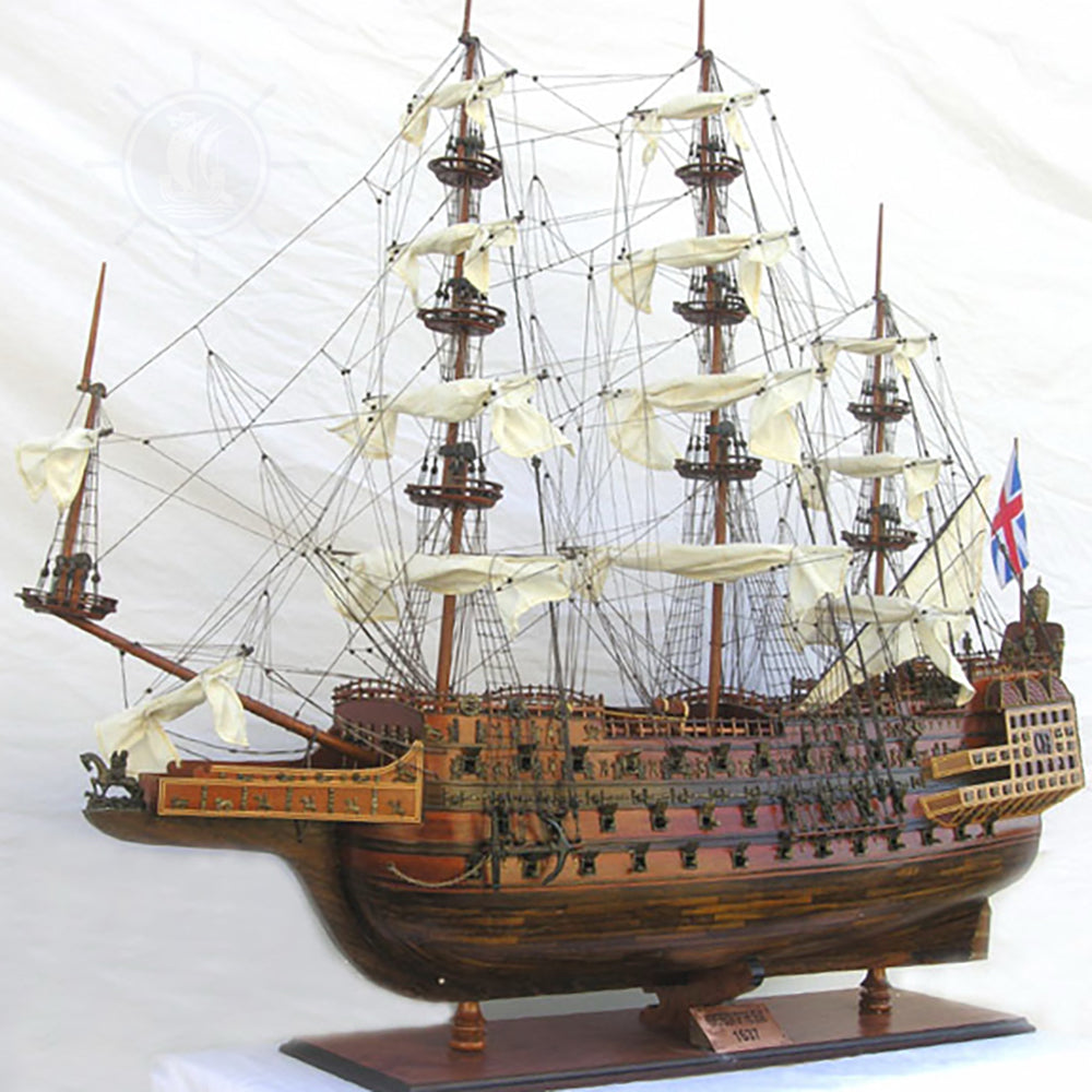 HMS SOVEREIGN OF THE SEAS MODEL SHIP XL WITH DISPLAY CASE NO GLASS | Museum-quality | Fully Assembled Wooden Ship Models