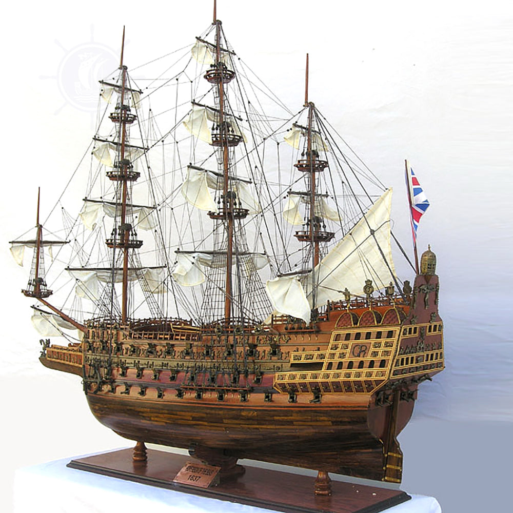 HMS SOVEREIGN OF THE SEAS MODEL SHIP XL WITH DISPLAY CASE NO GLASS | Museum-quality | Fully Assembled Wooden Ship Models