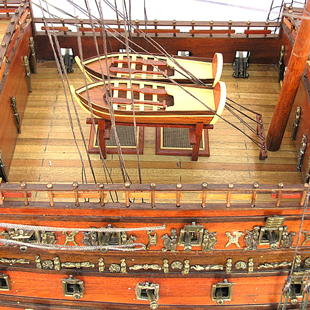 HMS SOVEREIGN OF THE SEAS MODEL SHIP XL WITH DISPLAY CASE NO GLASS | Museum-quality | Fully Assembled Wooden Ship Models