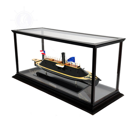 CSS VIRGINIA MODEL BOAT WITH DISPLAY CASE | Museum-quality | Fully Assembled Wooden Model boats