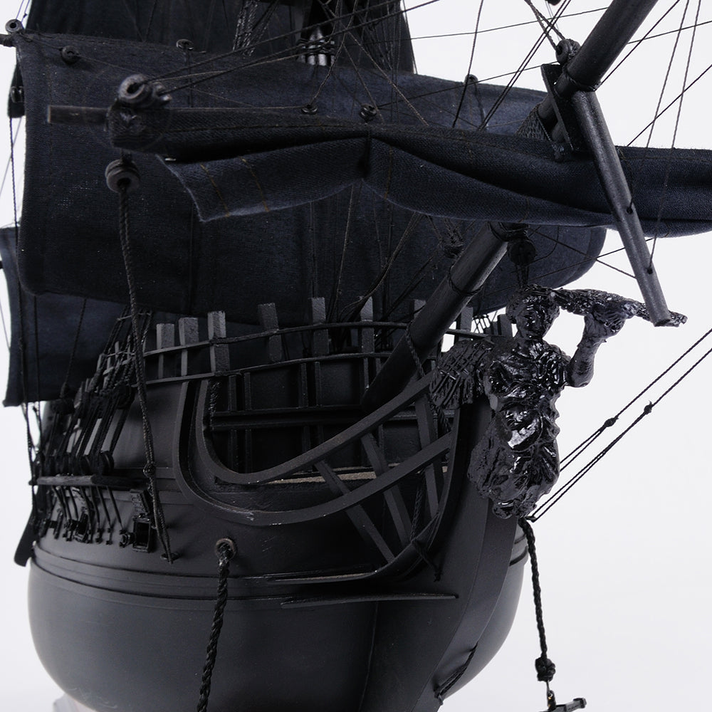 Black Pearl Pirate Ship Midsize With Display Case Front Open