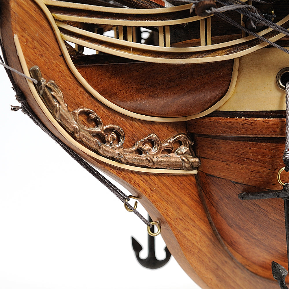 USS CONSTITUTION MODEL SHIP MID WITH DISPLAY CASE FRONT OPEN | Museum-quality | Fully Assembled Wooden Ship Models