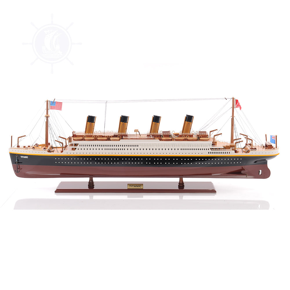 RMS TITANIC CRUISE SHIP MODEL MIDSIZE WITH DISPLAY CASE| Museum-quality Cruiser| Fully Assembled Wooden Model Ship