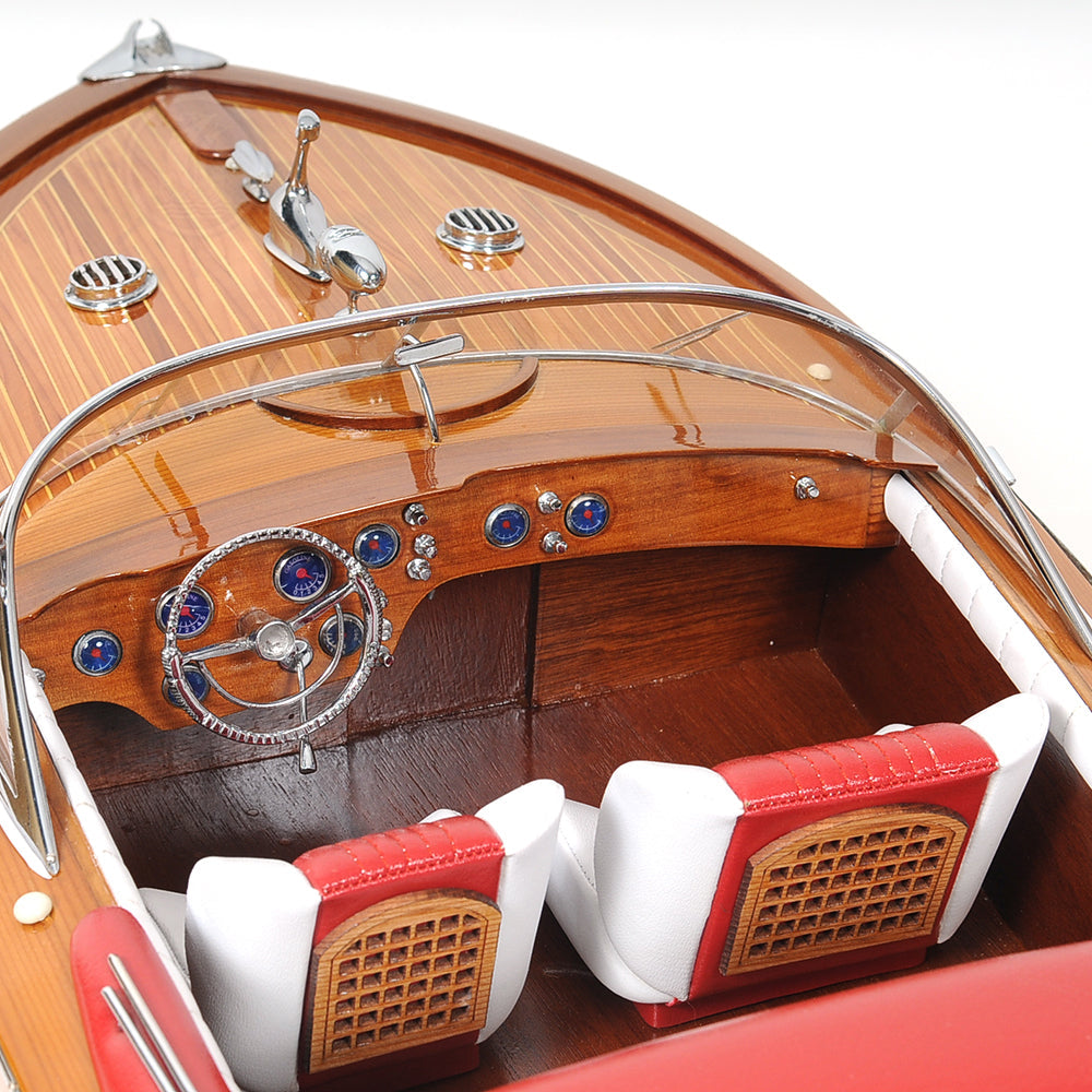 AQUARAMA MODEL BOAT EXCLUSIVE EDITION WITH DISPLAY CASE| Museum-quality | Fully Assembled Wooden Model boats