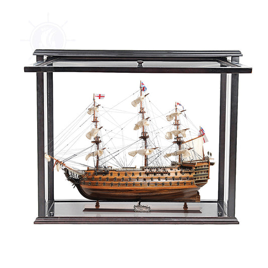 HMS Victory Midsize with Display Case Front Open