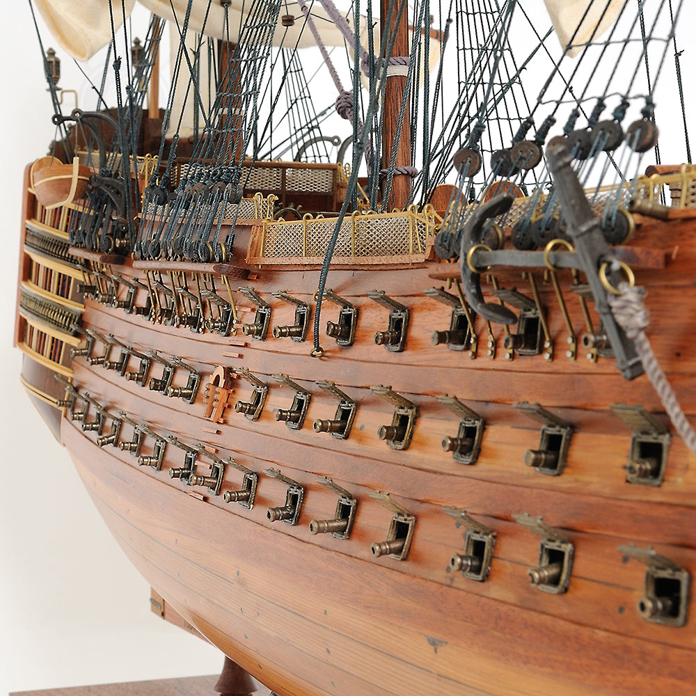 HMS VICTORY MODEL SHIP LARGE WITH FLOOR DISPLAY CASE | Museum-quality | Fully Assembled Wooden Ship Models