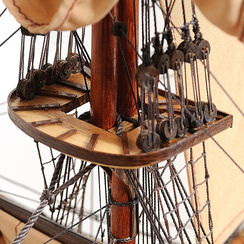 HMS SURPRISE MODEL SHIP LARGE WITH FLOOR DISPLAY CASE | Museum-quality | Fully Assembled Wooden Ship Models