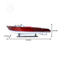 RIVA AQUARAMA MODEL BOAT PAINTED WITH RC MOTOR | Museum-quality | Fully Assembled Wooden Model boats For Wholesale