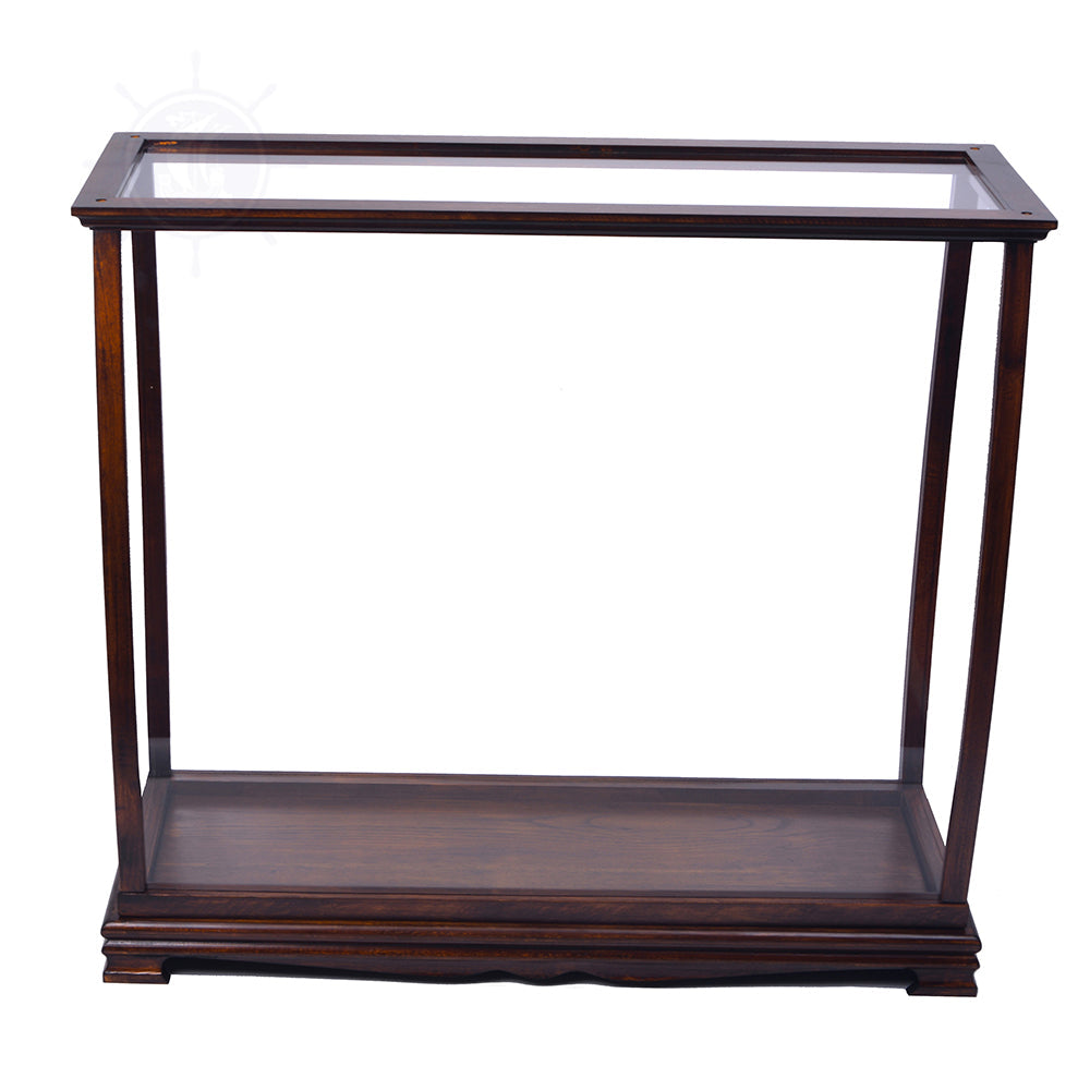 DISPLAY CASE FOR MIDSIZE TALL SHIP CLASSIC BROWN | HIGH QUALITY P095 DISPLAY CASE FOR MODEL SHIP | Multi sizes and style available For Wholesale