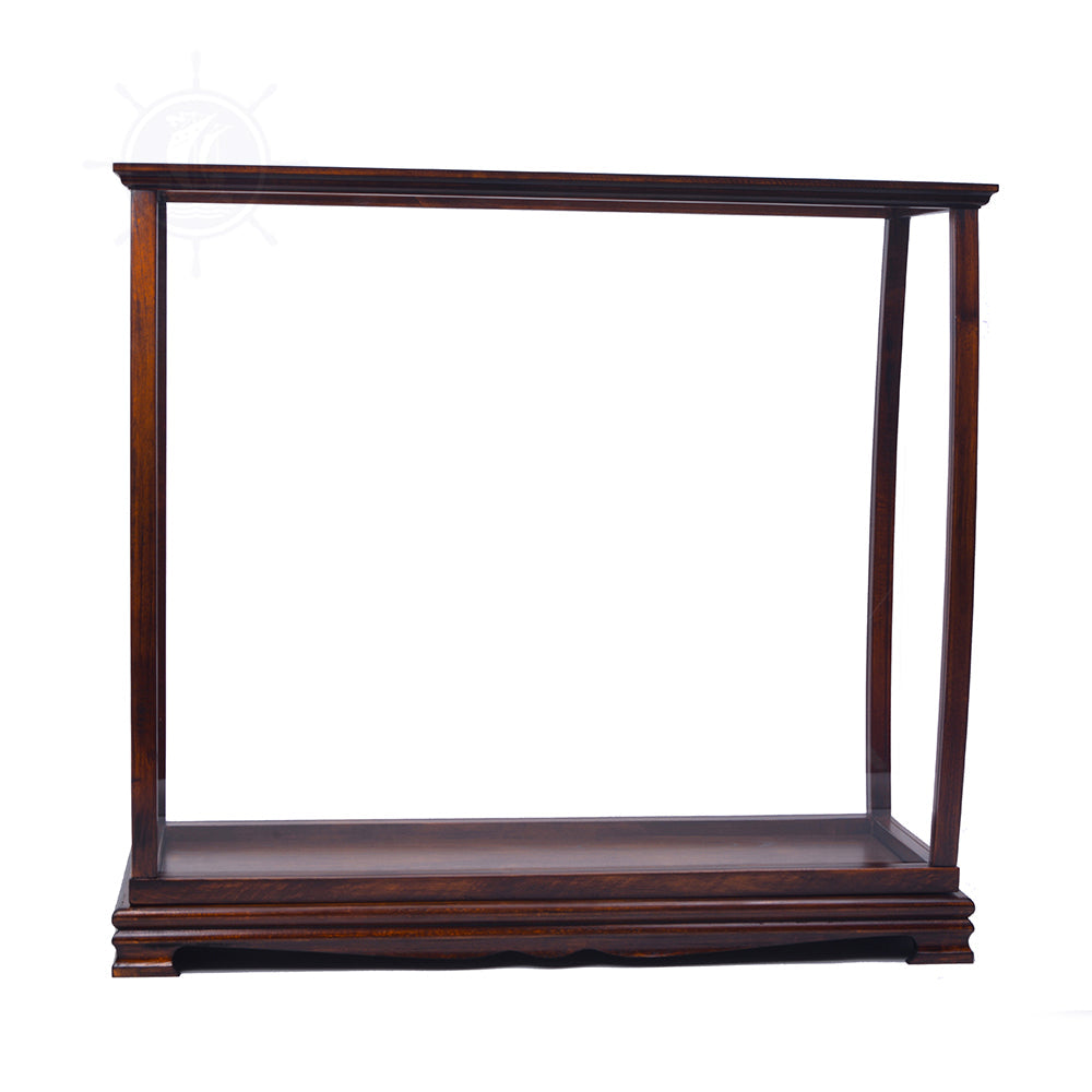 DISPLAY CASE FOR MIDSIZE TALL SHIP CLASSIC BROWN | HIGH QUALITY P095 DISPLAY CASE FOR MODEL SHIP | Multi sizes and style available For Wholesale