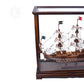 DISPLAY CASE FOR MIDSIZE TALL SHIP CLASSIC BROWN | HIGH QUALITY P095 DISPLAY CASE FOR MODEL SHIP | Multi sizes and style available For Wholesale