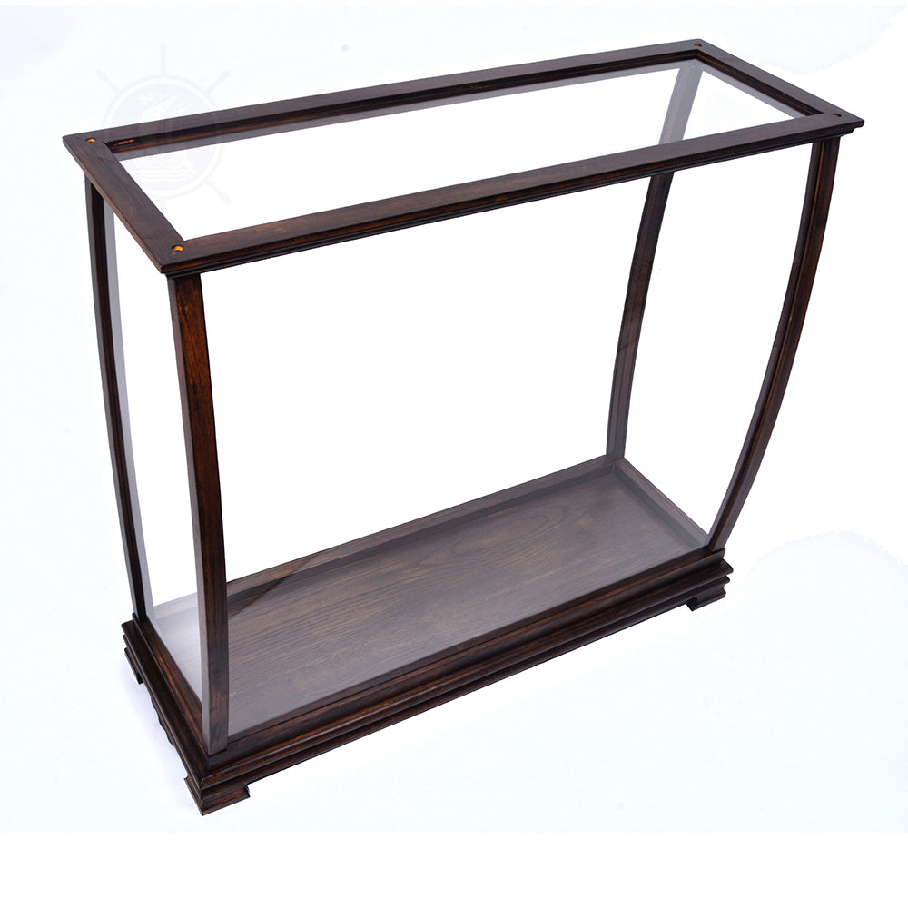 DISPLAY CASE FOR MIDSIZE TALL SHIP CLASSIC BROWN | HIGH QUALITY P095 DISPLAY CASE FOR MODEL SHIP | Multi sizes and style available For Wholesale
