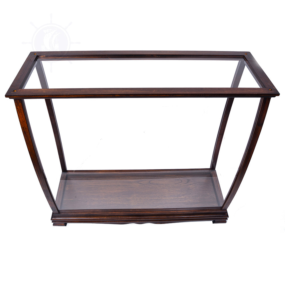 DISPLAY CASE FOR MIDSIZE TALL SHIP CLASSIC BROWN | HIGH QUALITY P095 DISPLAY CASE FOR MODEL SHIP | Multi sizes and style available For Wholesale