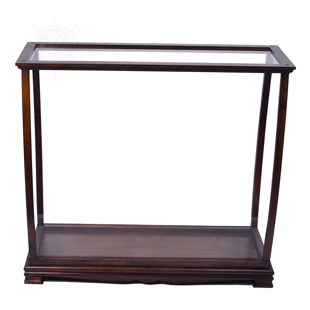 TABLE TOP DISPLAY CASE CLASSIC BROWN | HIGH QUALITY DISPLAY CASE FOR MODEL SHIP | Multi sizes and style available For Wholesale