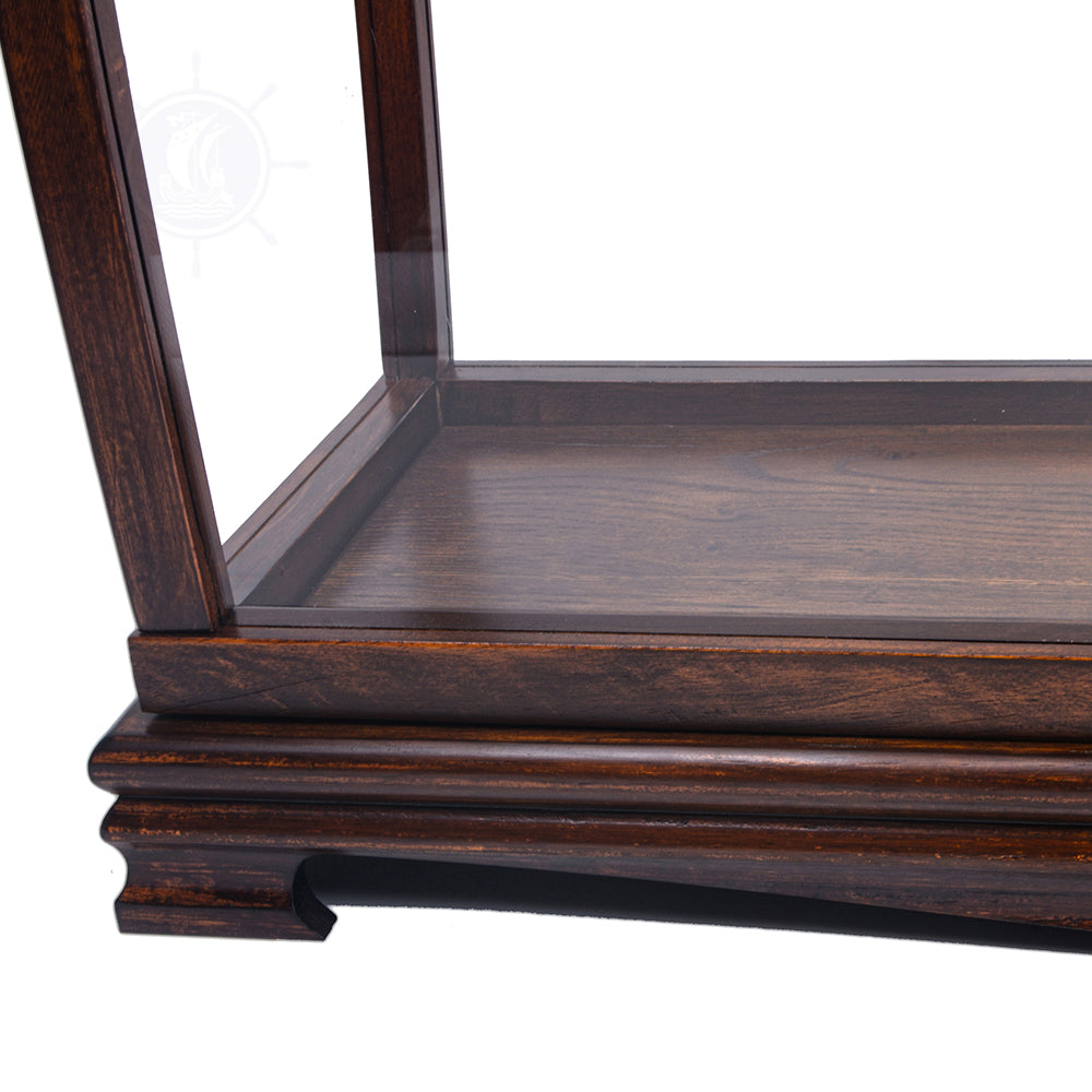 TABLE TOP DISPLAY CASE CLASSIC BROWN | HIGH QUALITY DISPLAY CASE FOR MODEL SHIP | Multi sizes and style available For Wholesale