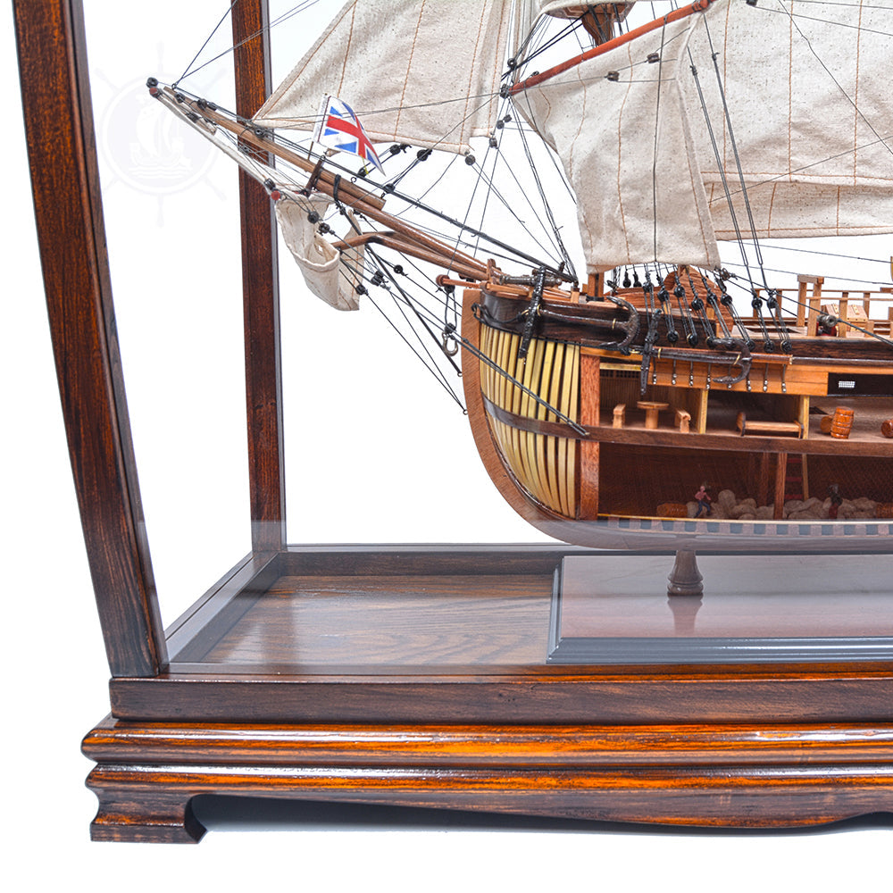 TABLE TOP DISPLAY CASE CLASSIC BROWN | HIGH QUALITY DISPLAY CASE FOR MODEL SHIP | Multi sizes and style available For Wholesale