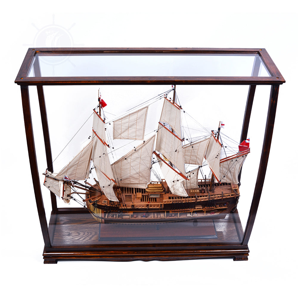 TABLE TOP DISPLAY CASE CLASSIC BROWN | HIGH QUALITY DISPLAY CASE FOR MODEL SHIP | Multi sizes and style available For Wholesale