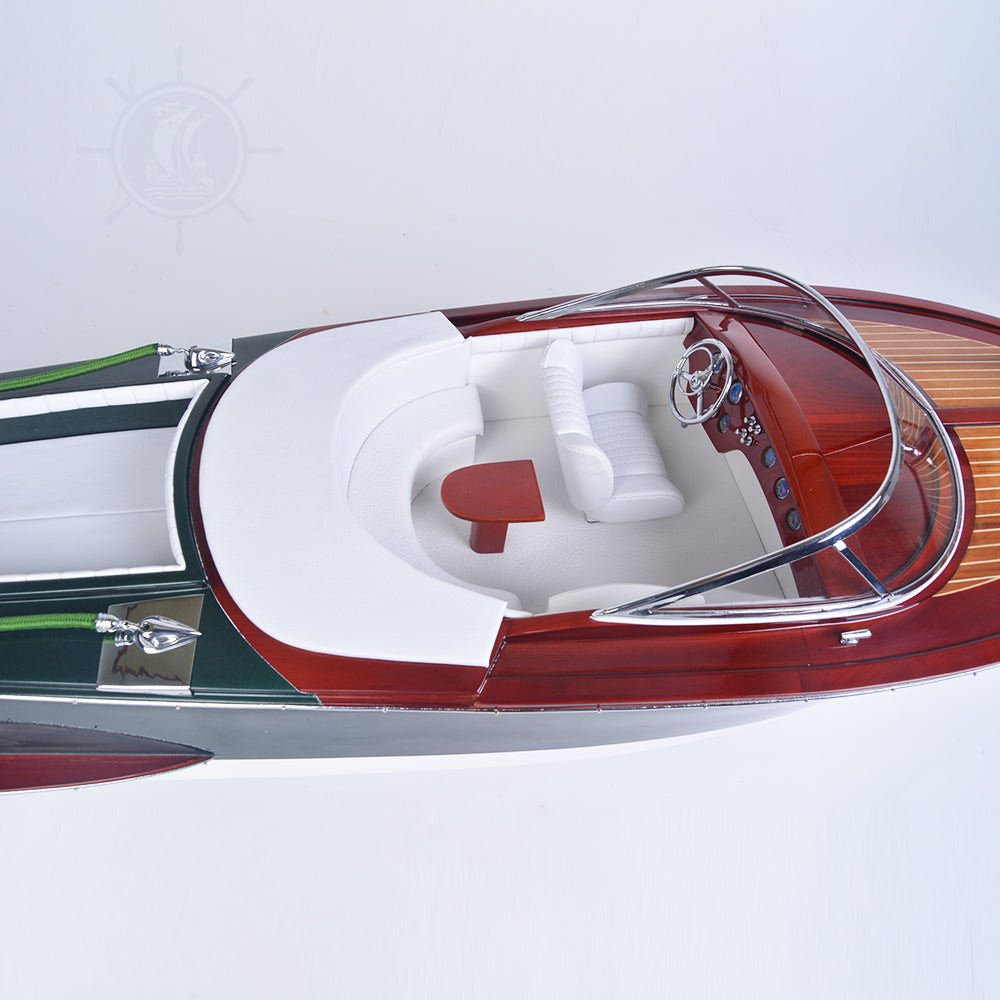 RIVA AQUARIVA PAINTED L90 | Museum-quality | Fully Assembled Wooden Ship Model For Wholesale