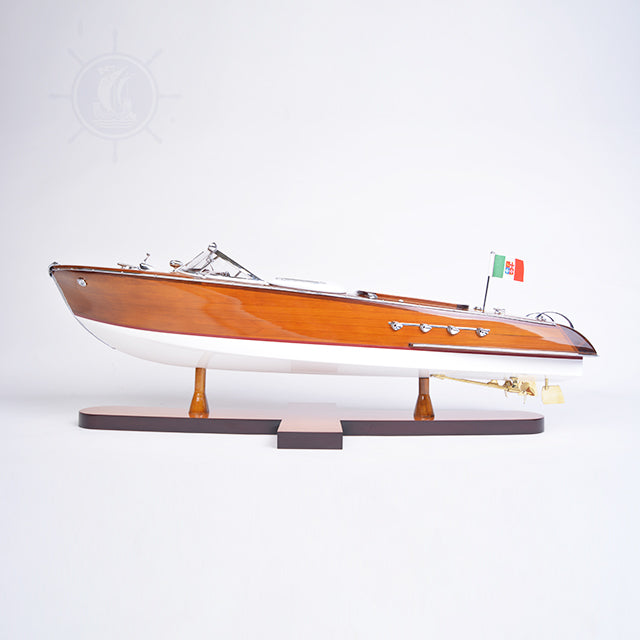 Riva Aquarama Half-Painted Attached Basement | Museum-quality | Fully Assembled Wooden Model boats For Wholesale