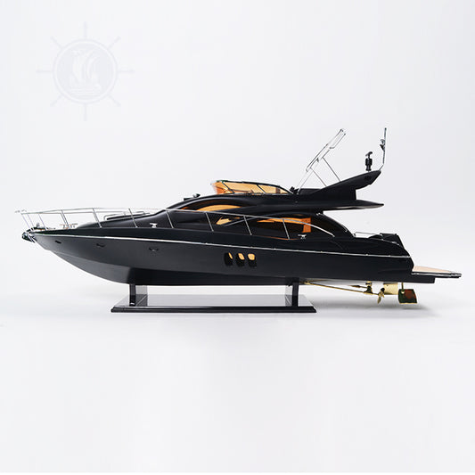 Manhattan Sunseeker 64 Black | Museum-quality | Fully Assembled Wooden Model boats For Wholesale