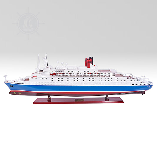 QUEEN ELIZABETH 2 MODEL SHIP | Museum-quality | Fully Assembled Wooden Ship Models For Wholesale