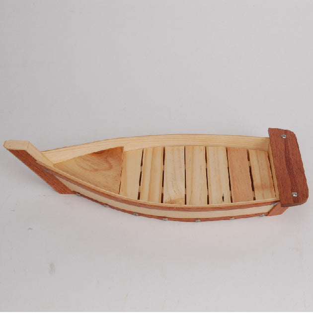 WOODEN SUSHI BOAT SERVING TRAY L40 For Wholesale