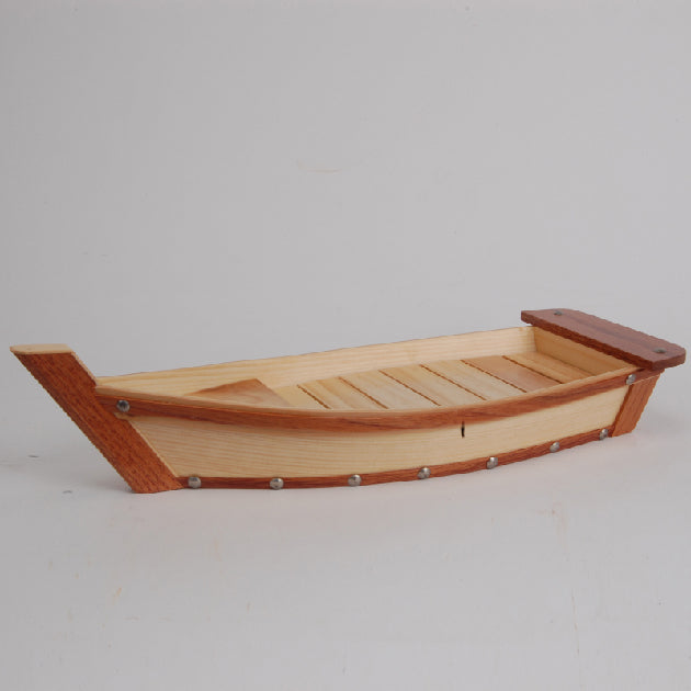 WOODEN SUSHI BOAT SERVING TRAY L40 For Wholesale