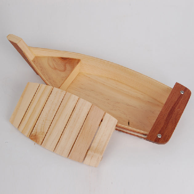 WOODEN SUSHI BOAT SERVING TRAY L40 For Wholesale