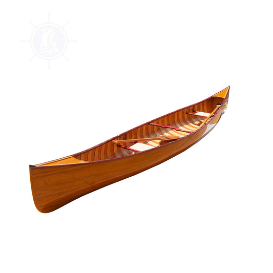 WOODEN CANOE WITH RIBS 16 MAHOGANY | Wooden Kayak | Boat | Canoe with Paddles for fishing and water sports For Wholesale