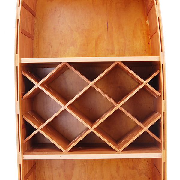 CANOE WINE SHELF NEW (NO FIBERGLASS) (H180) | Wooden Kayak | Boat | Canoe with Paddles for fishing and water sports For Wholesale