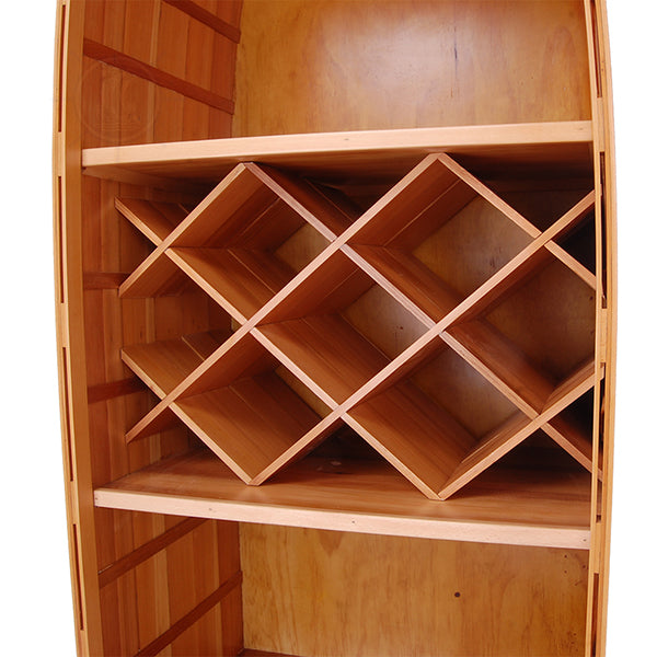 CANOE WINE SHELF NEW (NO FIBERGLASS) (H180) | Wooden Kayak | Boat | Canoe with Paddles for fishing and water sports For Wholesale