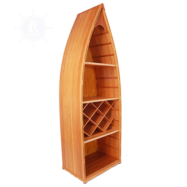 CANOE WINE SHELF NEW (NO FIBERGLASS) (H180) | Wooden Kayak |  Boat | Canoe with Paddles for fishing and water sports For Wholesale