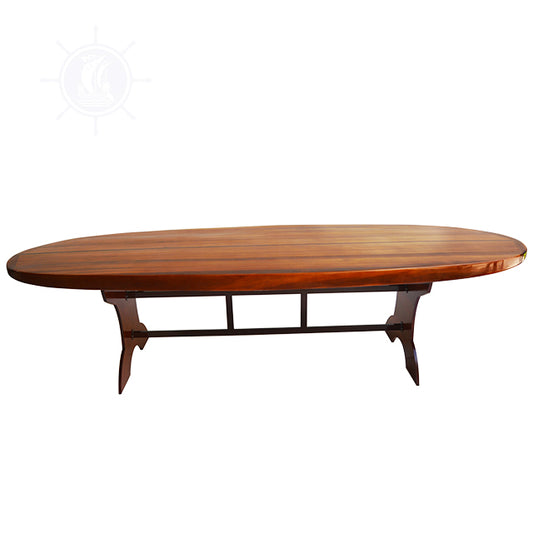 WOODEN SINGLE PADDLE BOARD TABLE - DINING H76 | Wooden Kayak |  Boat | Canoe with Paddles for fishing and water sports For Wholesale