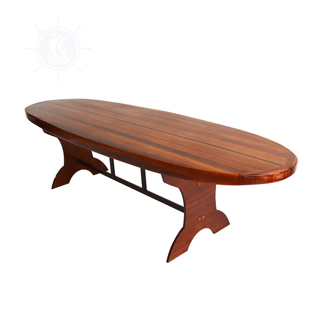 WOODEN SINGLE PADDLE BOARD TABLE - DINING H76 | Wooden Kayak |  Boat | Canoe with Paddles for fishing and water sports For Wholesale