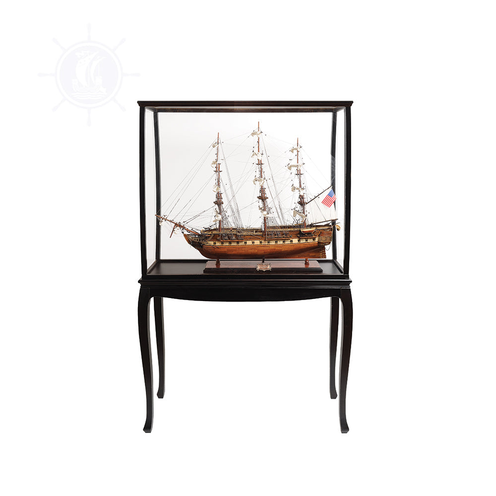 DISPLAY CASE DARK MAHOGANY COLOR WITH LEGS | HIGH QUALITY DISPLAY CASE FOR MODEL SHIP | Multi sizes and style available For Wholesale