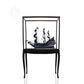 DISPLAY CASE DARK MAHOGANY COLOR WITH LEGS | HIGH QUALITY DISPLAY CASE FOR MODEL SHIP | Multi sizes and style available For Wholesale