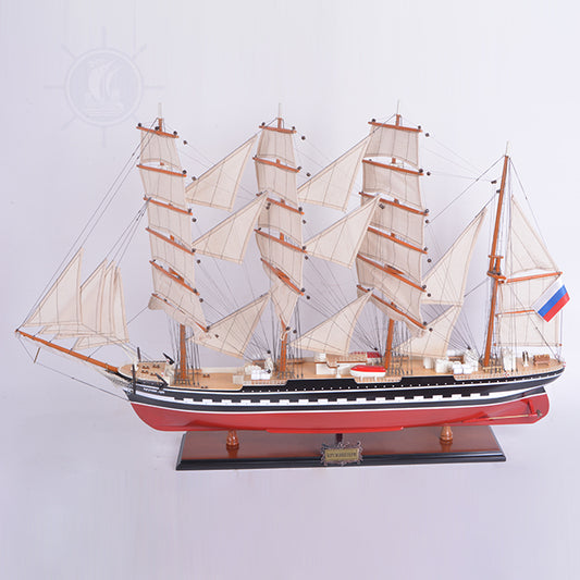 KRUZENSHTERN PAINTED L80CM | Museum-quality | Fully Assembled Wooden Ship Models For Wholesale