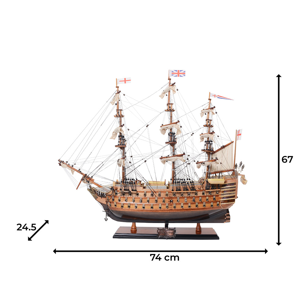 HMS Victory Medium Size Model Ship - THE FAMOUS BATTLESHIP Of THE ROYAL NAVY